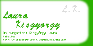 laura kisgyorgy business card
